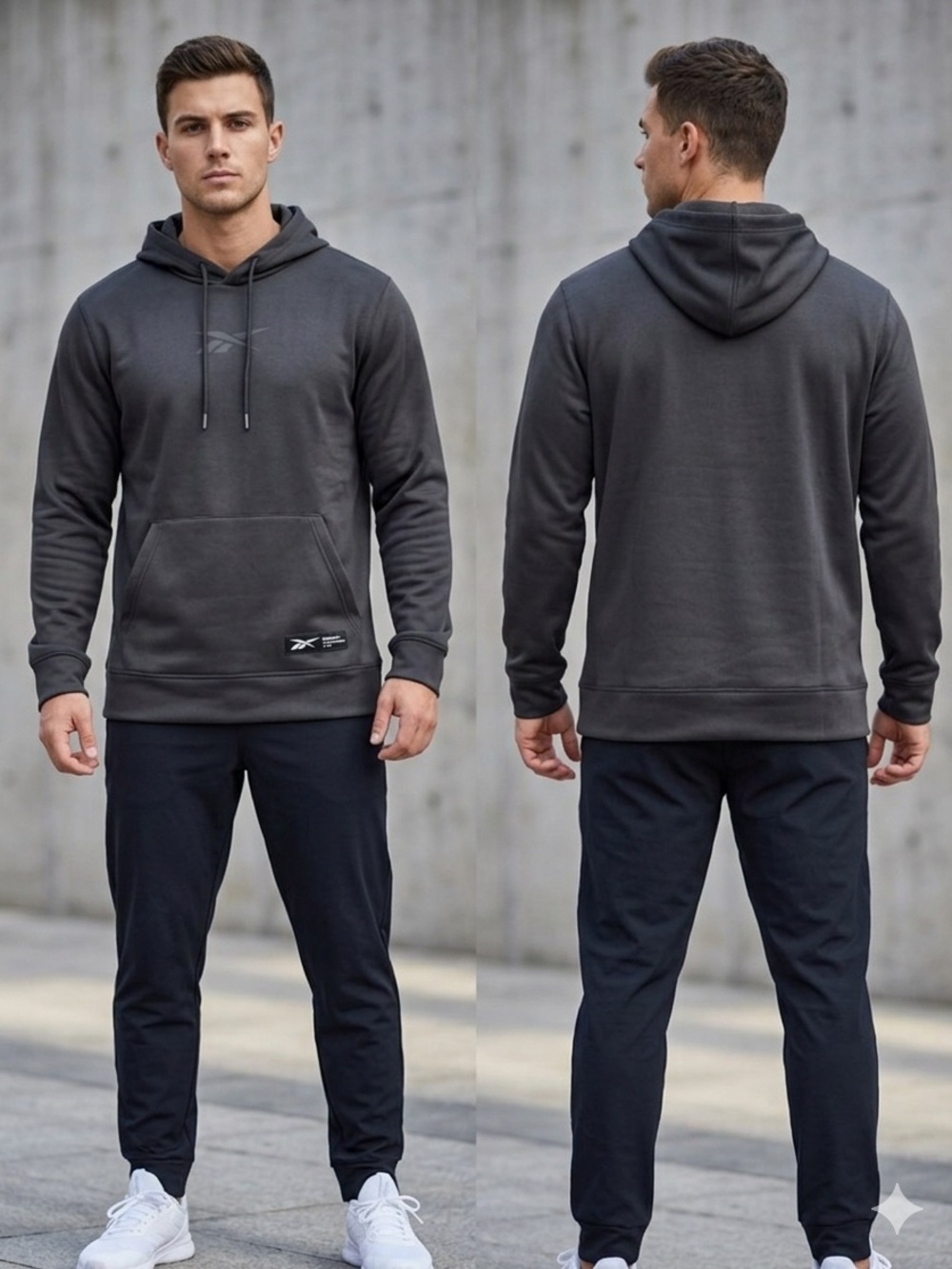 Reebok Men's Charcoal Hoodie
